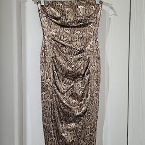 NWT Nookie Strapless Blind Date Midi Dress S